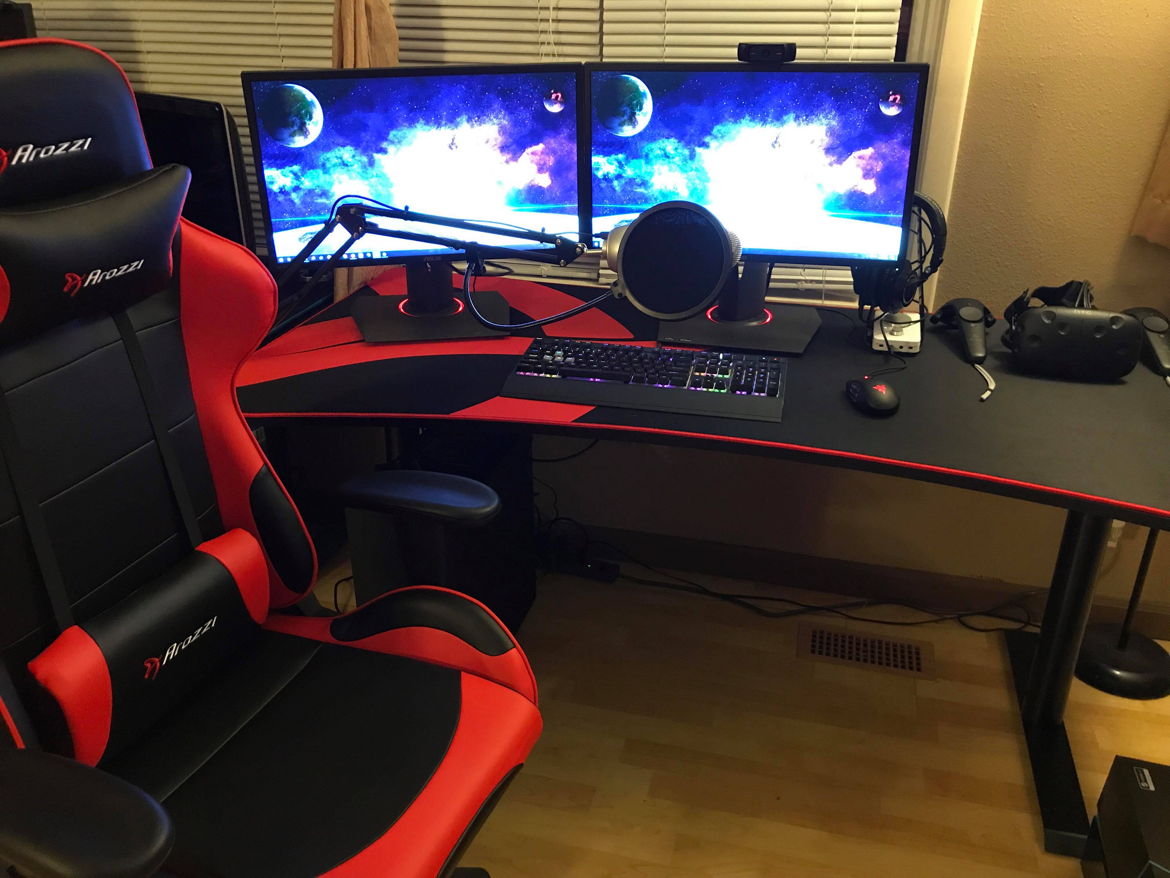 Arozzi Arena Gaming Desk Gaming Pc Desks