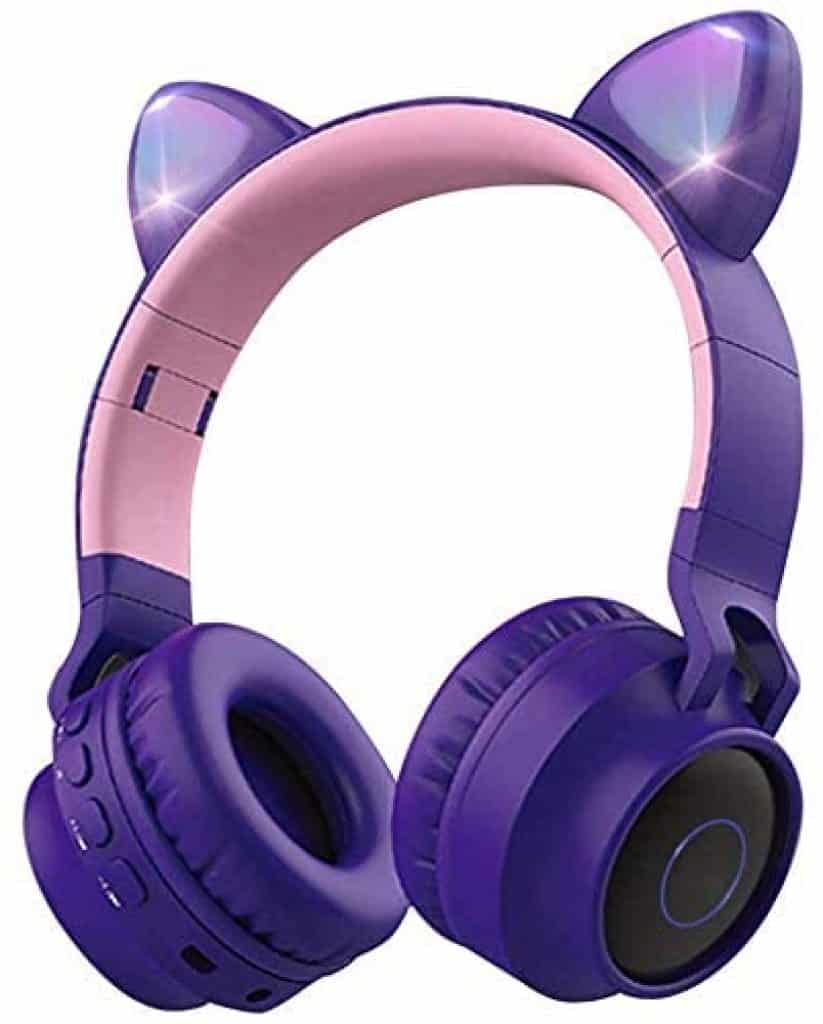 Aresrora Cat Ears Bluetooth Over Ear Headphones