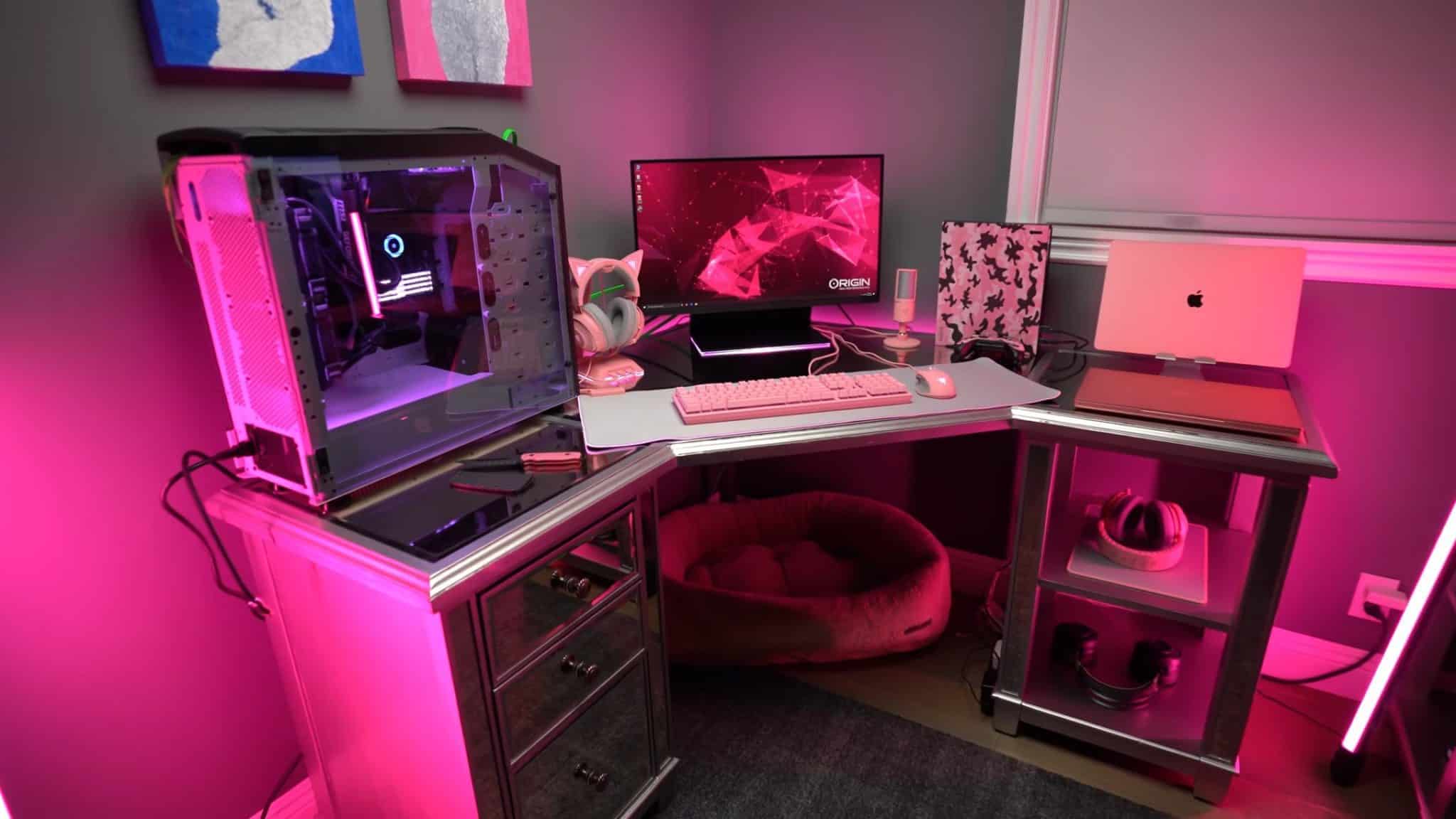 33 Fabulous Looking Pink Gaming Setup for Gamer Girls - GPCD