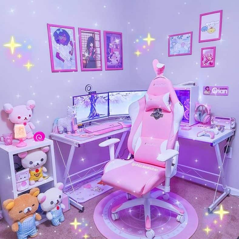 42 Pink Gaming Setup Ideas for Gamer Girls - GPCD