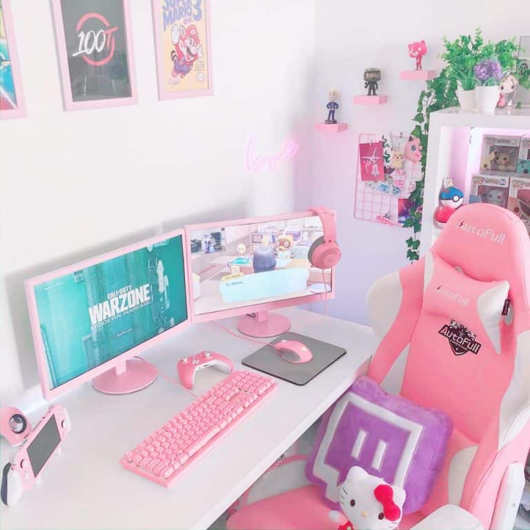 33 Fabulous Looking Pink Gaming Setup for Gamer Girls - GPCD