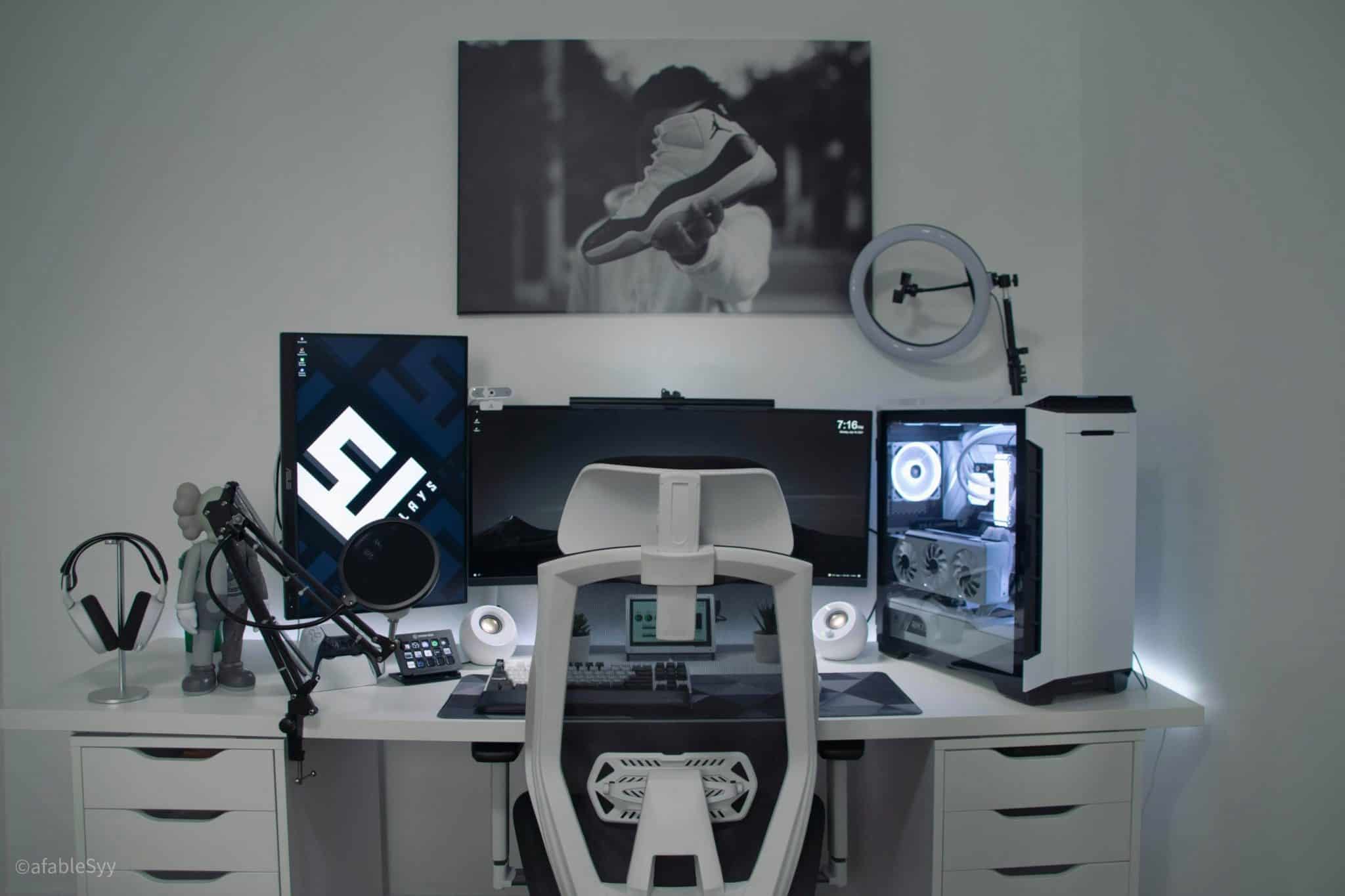 60 Clean Looking White Gaming Setup - GPCD