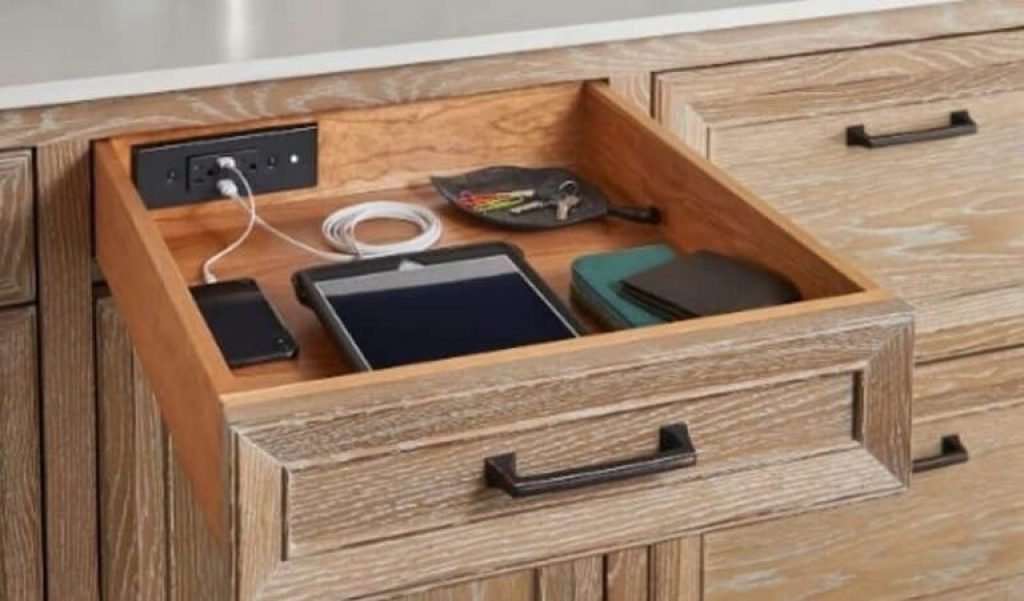 Utilize the Drawer Cabinet for Storing Power Strip