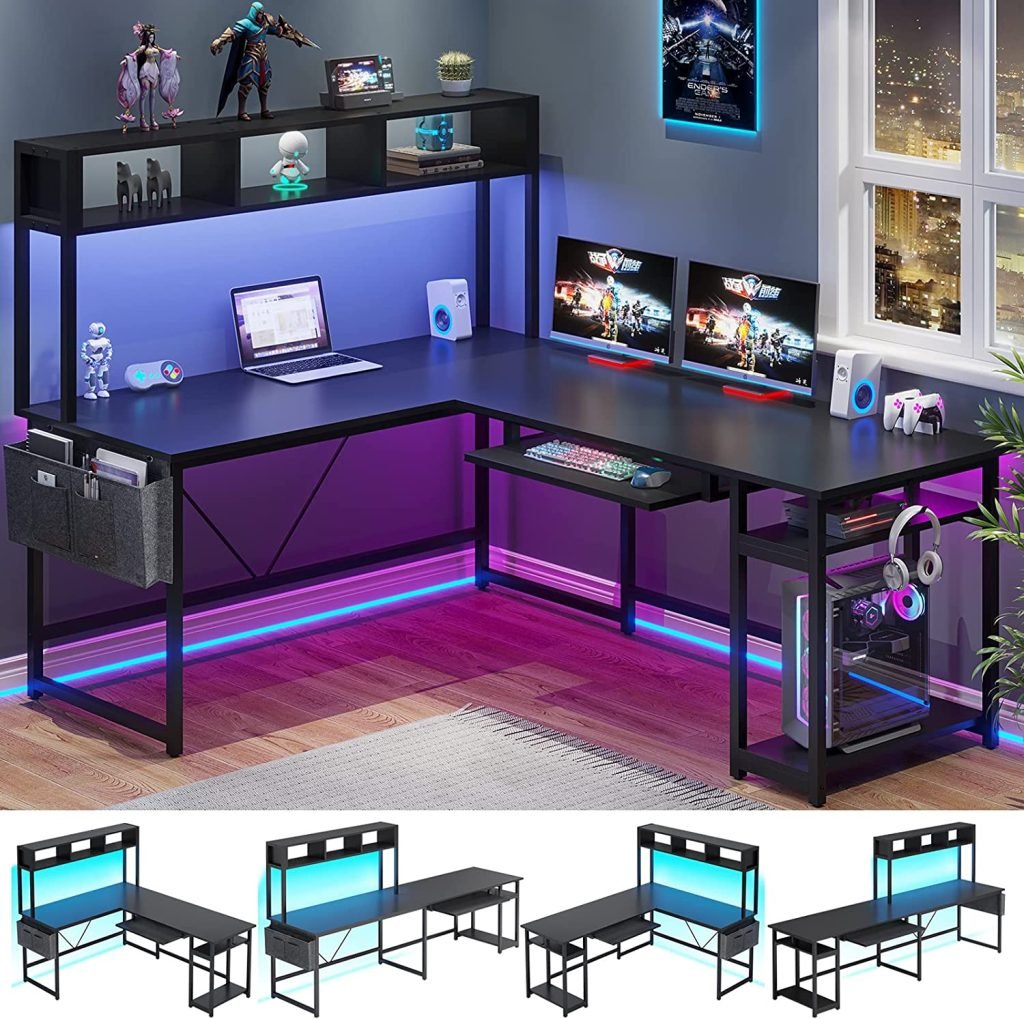SEDETA L Shaped Gaming Desk, Reversible 94.5 Inch